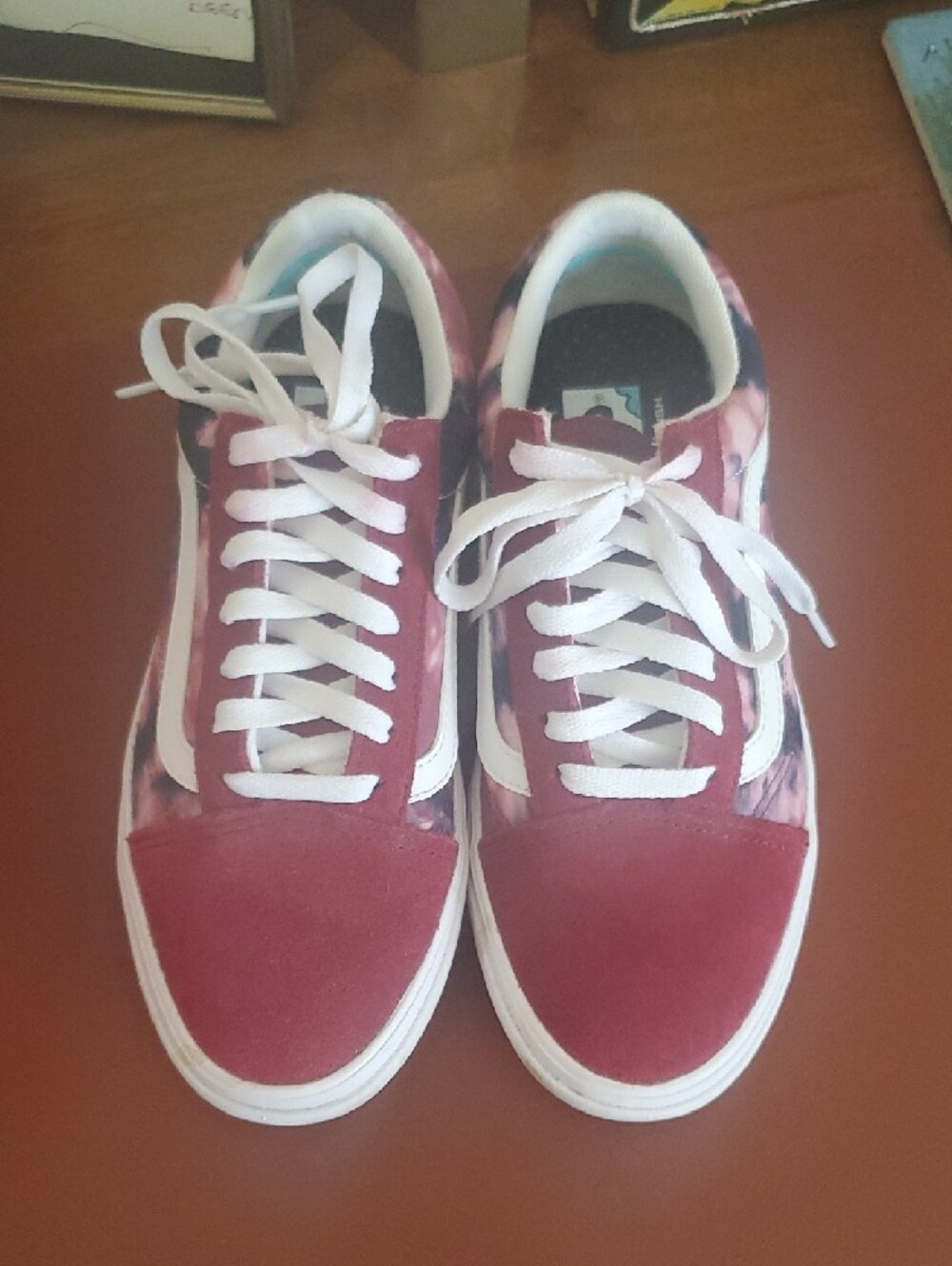 Vans ComfyCush Old Skool Burgundy/White Sneakers - Picture 1 of 7